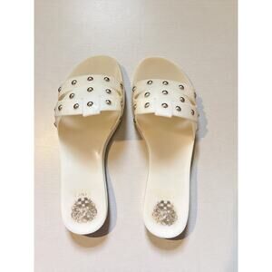 Vince Camuto Emelon Studded Jelly Slides Women’s Sz 9 Pre-Owned in Box Excellent